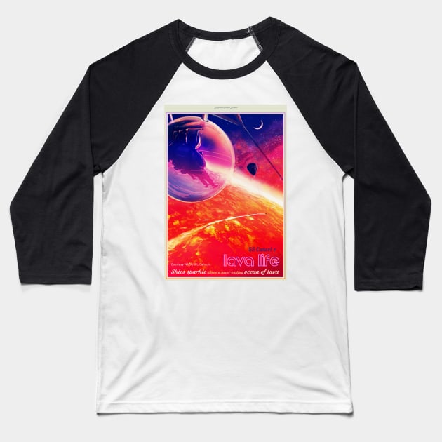 55 Cancri e Concept Art Baseball T-Shirt by Big Term Designs